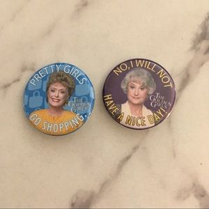 Golden Girls Buttons ( Blanche and Dorothy)/ pins